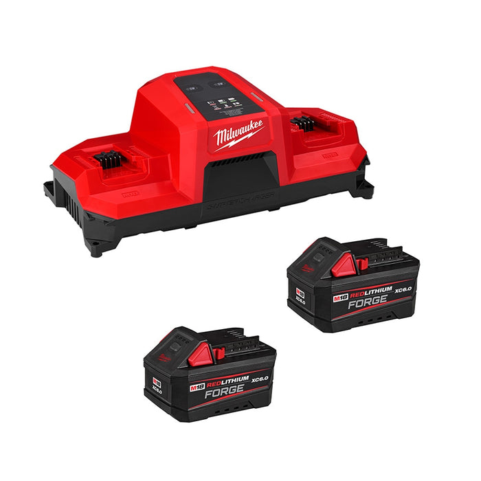 Milwaukee M18™ Dual Bay Super Charger Starter Kit w/ 2 XC6.0 FORGE™ Batteries