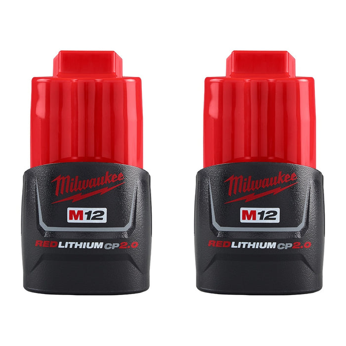 Milwaukee M12 REDLITHIUM CP2.0 Battery Two Pack