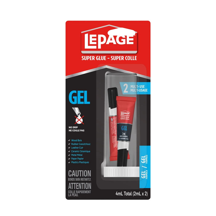 Lepage Super Glue Gel Tube 2mL (Pack of 2)