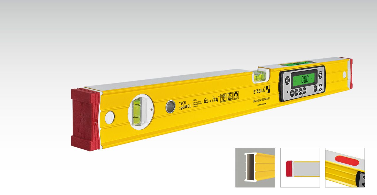 Stabila TECH 196MDL IP67 Digital Magnetic Spirit Level w/ Case - 48"