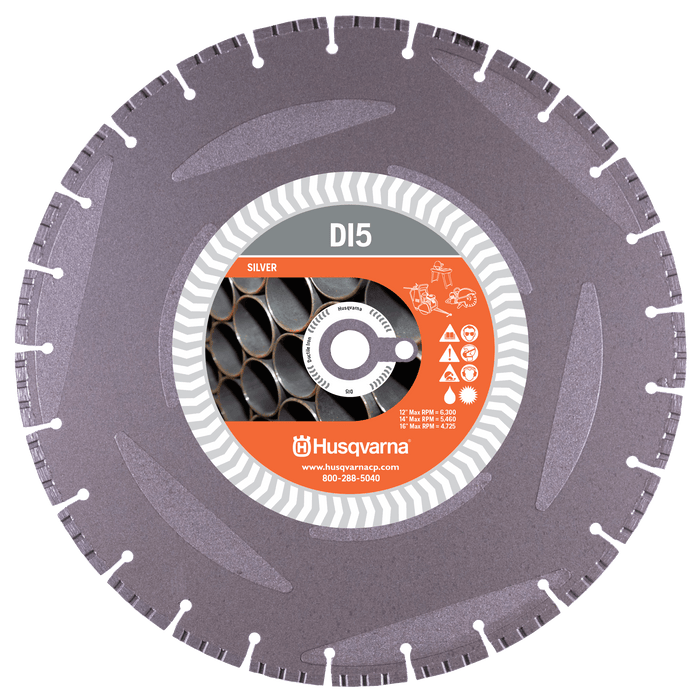 Husqvarna DI5 Ductile Iron Diamond Blade - 0.125" x 16"