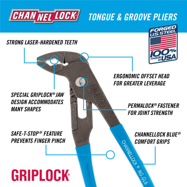 Channellock GRIPLOCK® Tongue & Groove Pliers