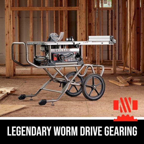 Skil 10" Heavy Duty Worm Drive Table Saw w/ Stand