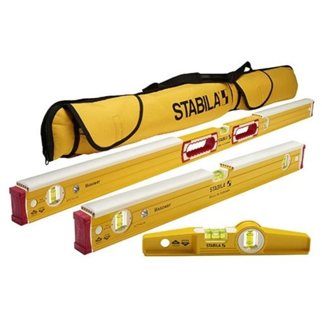 Stabila 3-Piece Type 196-2K Mason Level Kit