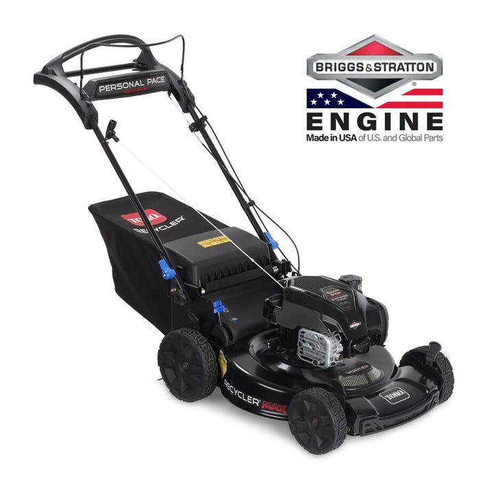 Toro 22" Recycler Max w/ Personal Pace & SmartStow Gas Lawn Mower