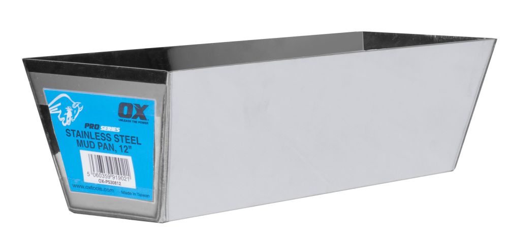 OX  12" Stainless Steel Mud Pan