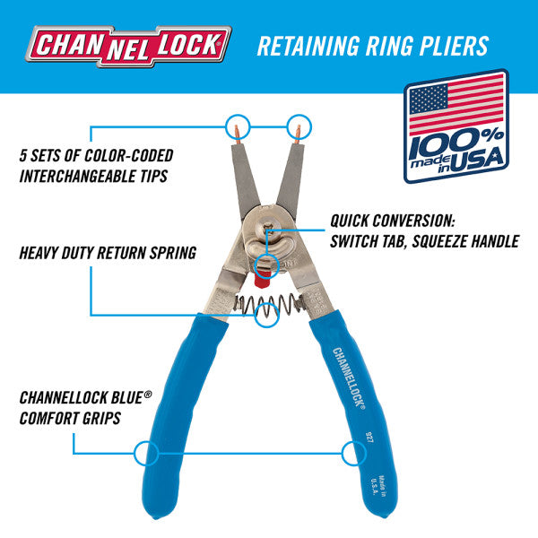 Channellock Convertible Retaining Ring Pliers